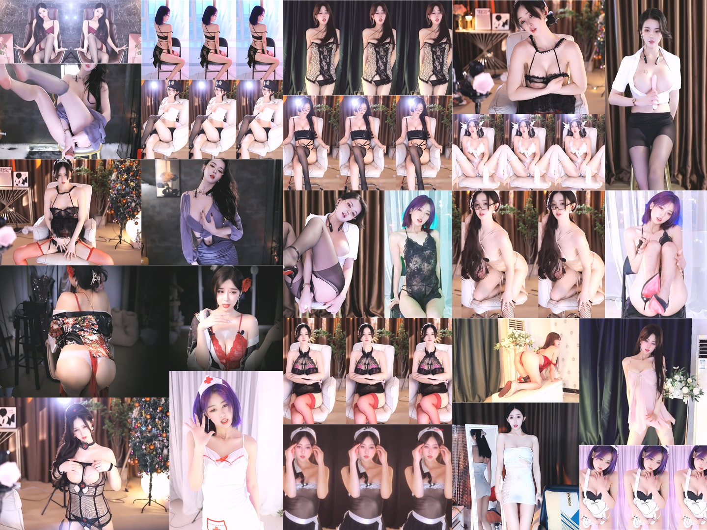 網易CC超人氣女神甄選合輯：朴允星穿高跟爆乳情趣裝隨歌艷舞嫵媚挑逗 美腿翹臀胡椒撕裂黑絲掰玩騷屄道具速插自慰等 25V